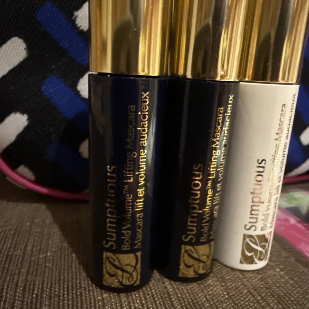 ESTEE LAUDER SUMPTUOUS 2.8ML BOLD VOLUME LIFTING MASCARA 01 BLACK X3 Plus Extras